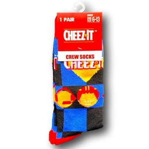 3/$20 Cheez It Crackers Football Logo Funny Novelty Crew Socks - NWT